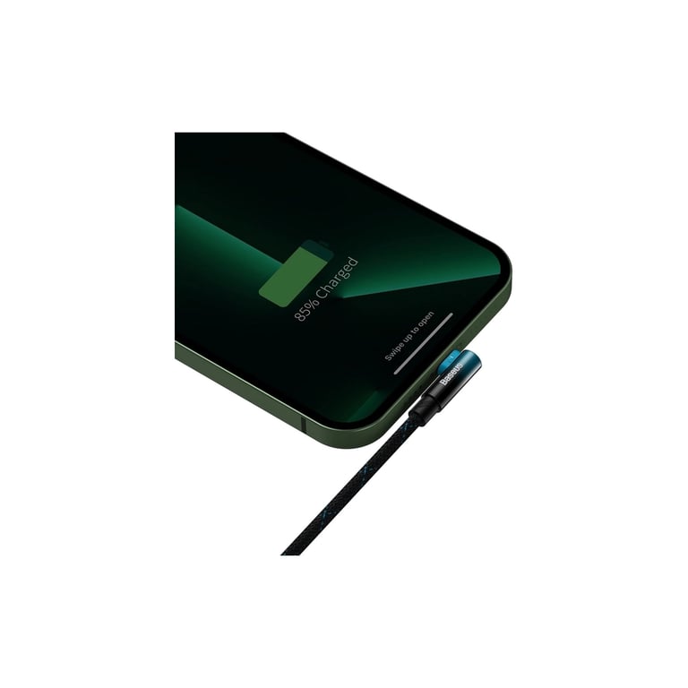 Дата кабель USB 2.0 AM to Lightning 2.0m 2.4A 90° corner black/blue Baseus (CAVP000121) - фото 5