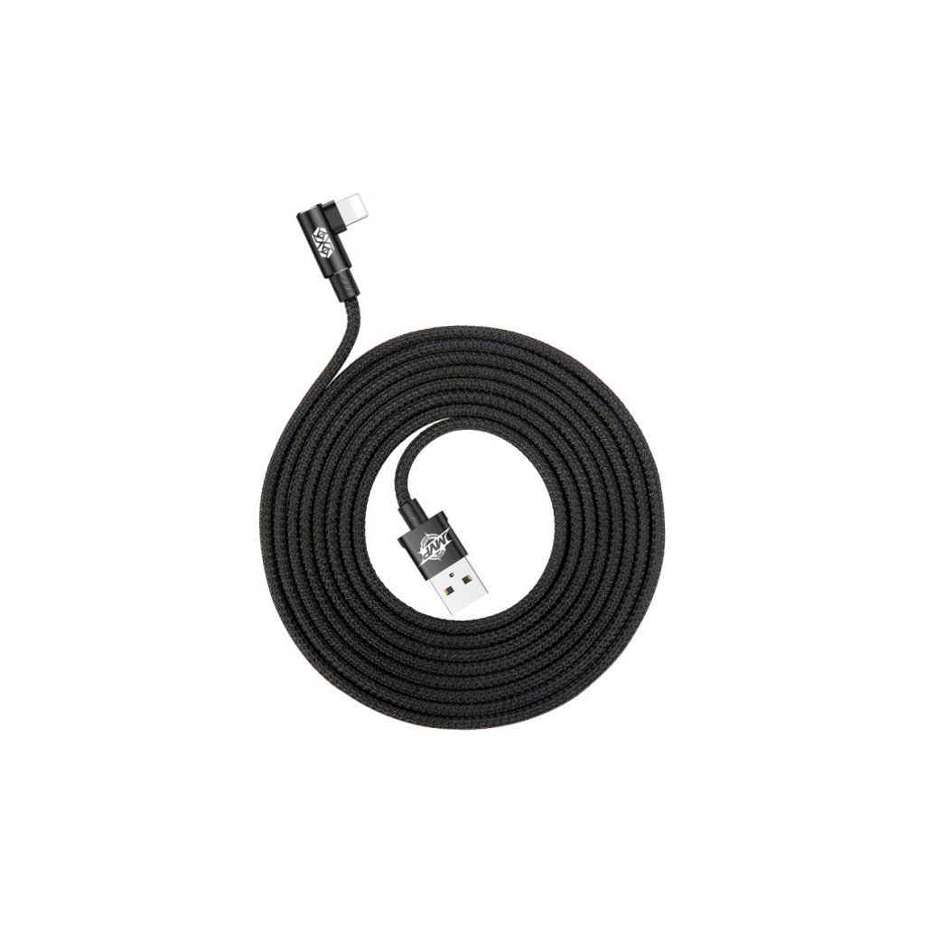 Дата кабель USB 2.0 AM to Lightning 2.0m 1.5A 90° corner black Baseus (CALMVP-A01) - фото 2 Дата кабель USB 2.0 AM to Lightning 2.0m 1.5A 90° corner black Baseus (CALMVP-A01) - фото 2