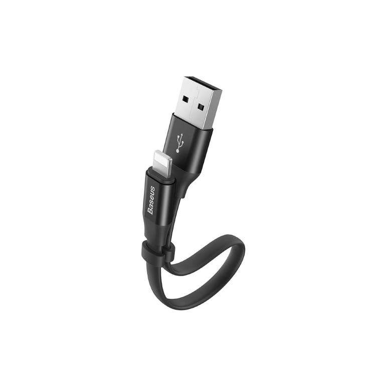 Дата кабель USB 2.0 AM to Lightning 0.23m 2A black Baseus (CALMBJ-B01) - фото 2