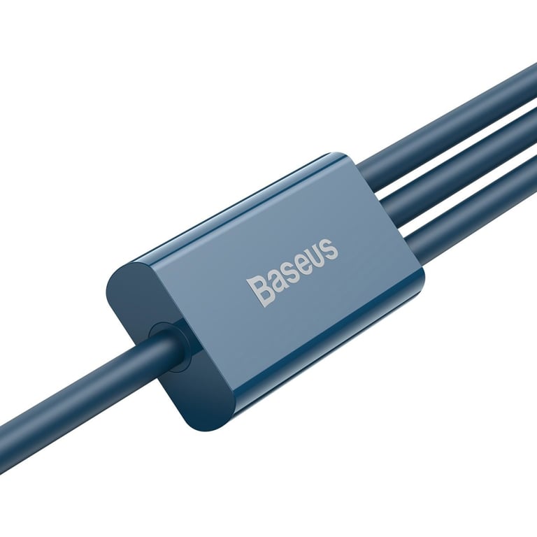 Дата кабель USB 2.0 AM to Lightning + Micro 5P + Type-C 1.5m 3.5A blue Baseus (CAMLTYS-03) - фото 5