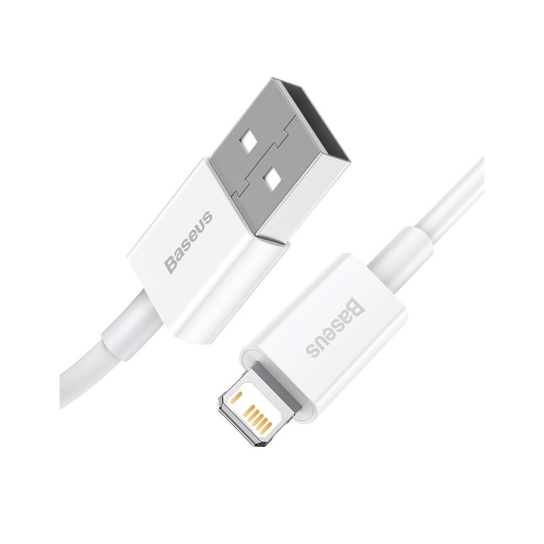 Дата кабель USB 2.0 AM to Lightning 1.0m 2.4A white Baseus (CALYS-A02) - фото 2