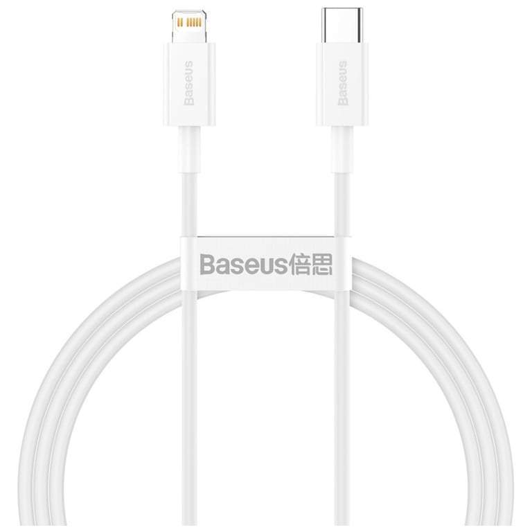 Дата кабель USB-C to Lightning 2.0m 20W white Baseus (CATLYS-C02) - фото 1