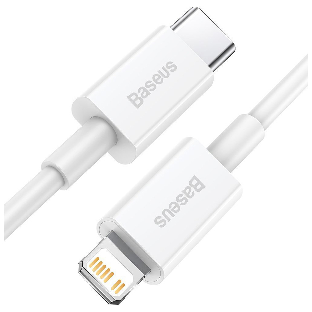 Дата кабель USB-C to Lightning 2.0m 20W white Baseus (CATLYS-C02) - фото 2 Дата кабель USB-C to Lightning 2.0m 20W white Baseus (CATLYS-C02) - фото 2