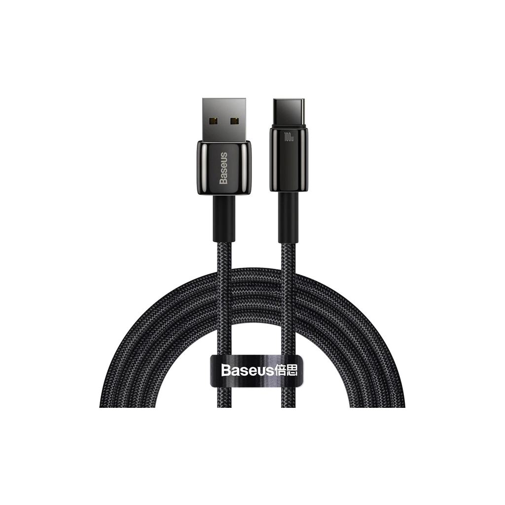 Дата кабель USB 2.0 AM to USB-C 2.0m 100W black Baseus (CAWJ000101)