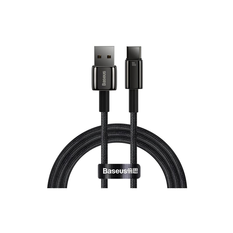 Дата кабель USB 2.0 AM to USB-C 1.0m 100W black Baseus (CAWJ000001) - фото 1