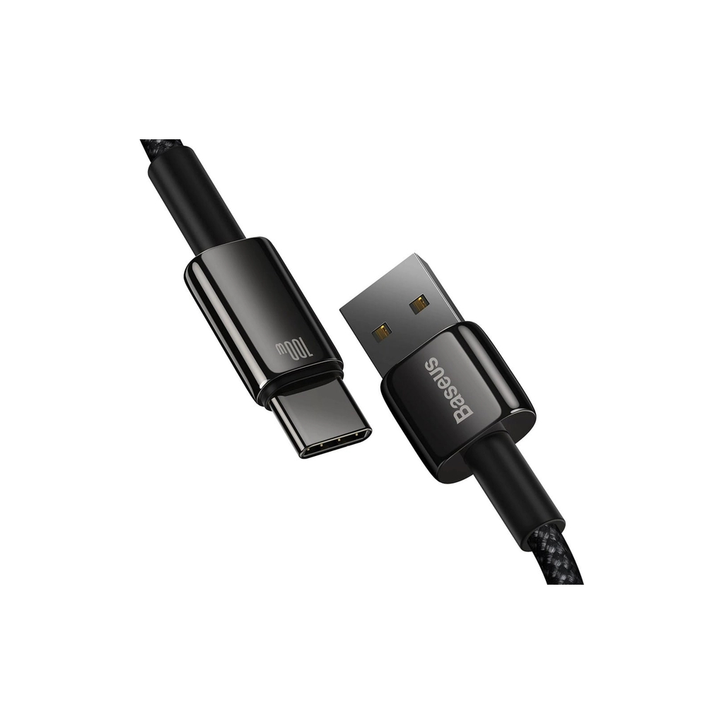 Дата кабель USB 2.0 AM to USB-C 1.0m 100W black Baseus (CAWJ000001) - фото 3 Дата кабель USB 2.0 AM to USB-C 1.0m 100W black Baseus (CAWJ000001) - фото 3