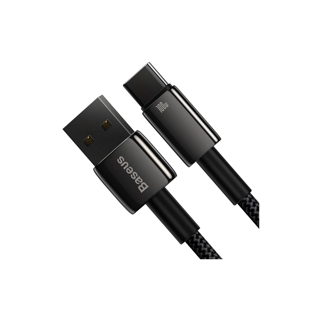 Дата кабель USB 2.0 AM to USB-C 1.0m 100W black Baseus (CAWJ000001) - фото 5 Дата кабель USB 2.0 AM to USB-C 1.0m 100W black Baseus (CAWJ000001) - фото 5