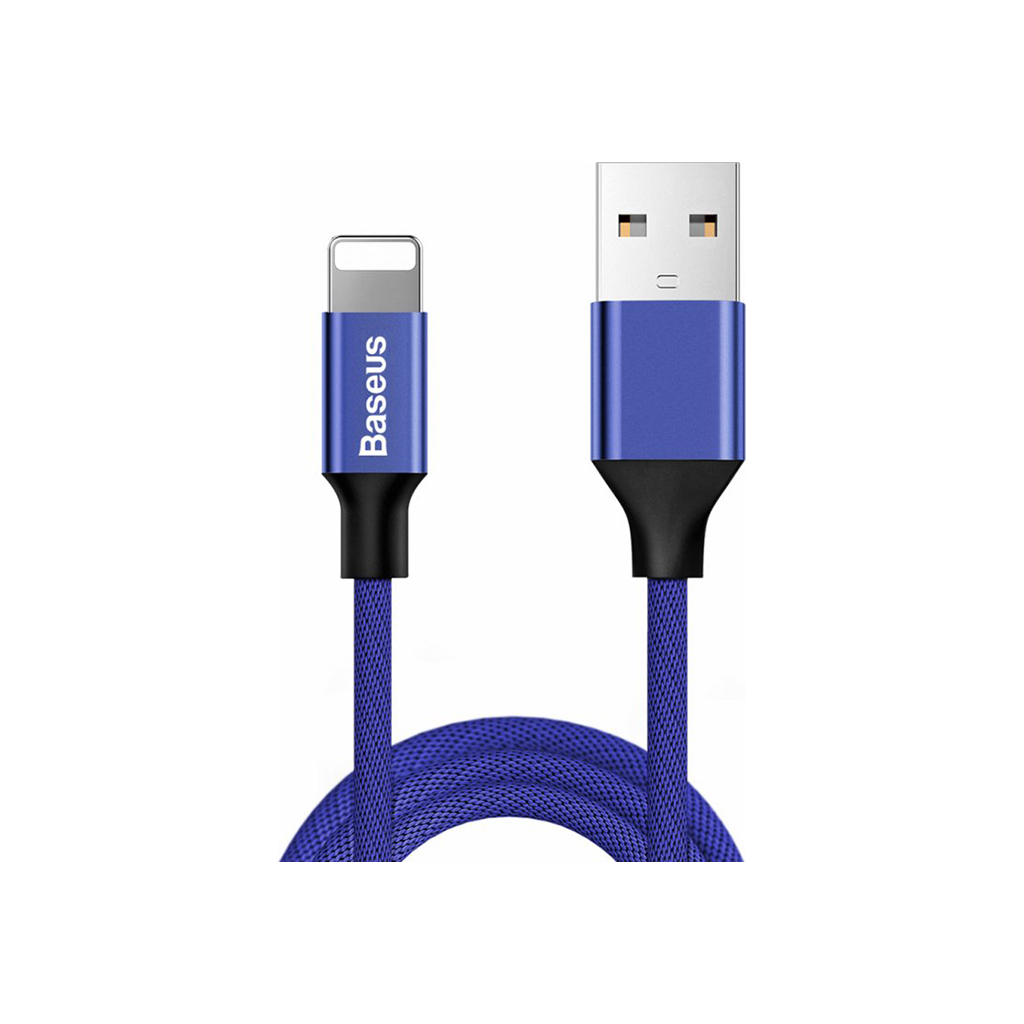 Дата кабель USB 2.0 AM to Lightning 1.8m navy blue Baseus (CALYW-A13) - фото 1