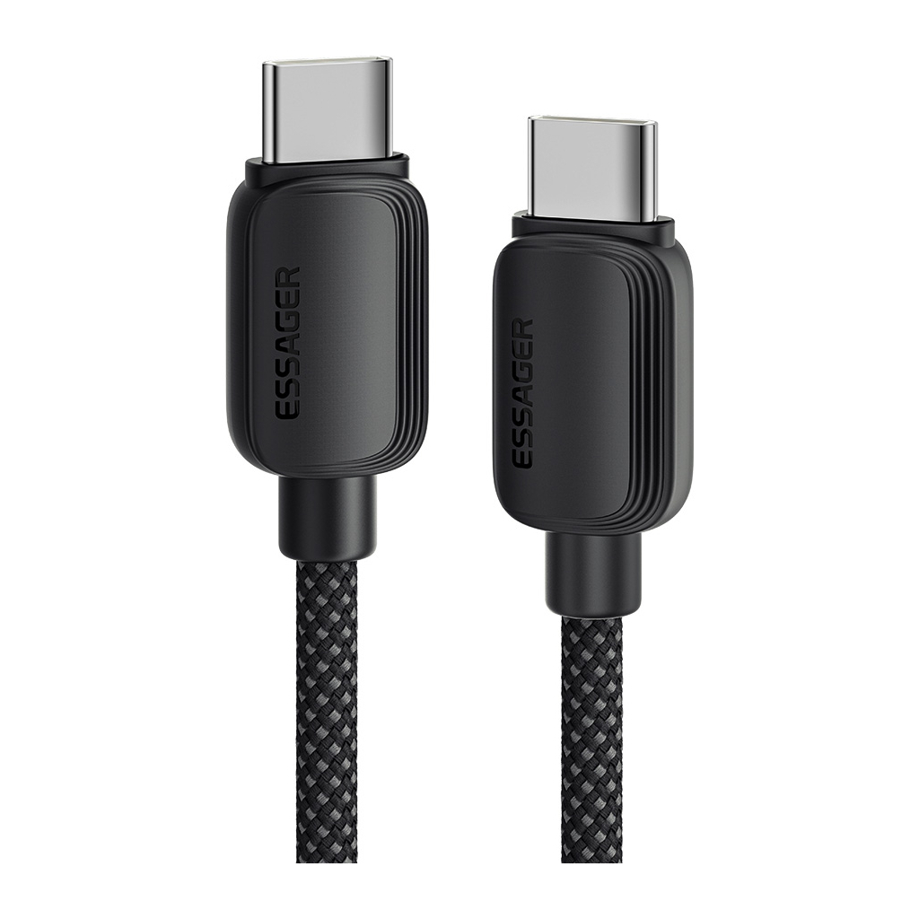 Дата кабель USB-C to USB-C 1.0m 100W black Essager (EXCTT1-WL01-P) - фото 1