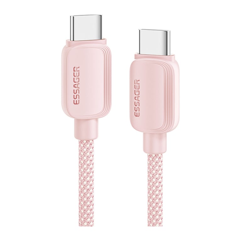 Дата кабель USB-C to USB-C 1.0m 100W pink Essager (EXCTT1-WL04-P) - фото 1