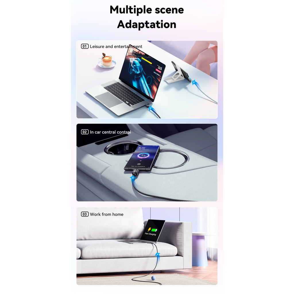 Дата кабель USB-C to USB-C 1.0m 100W pink Essager (EXCTT1-WL04-P) - фото 8 Дата кабель USB-C to USB-C 1.0m 100W pink Essager (EXCTT1-WL04-P) - фото 8