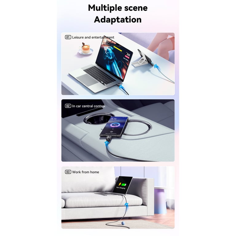 Дата кабель USB-C to USB-C 1.0m 100W white Essager (EXCTT1-WL02-P) - фото 8