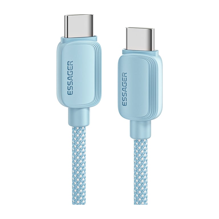 Дата кабель USB-C to USB-C 2.0m 100W blue Essager (EXCTT1-WLA03-P) - фото 1
