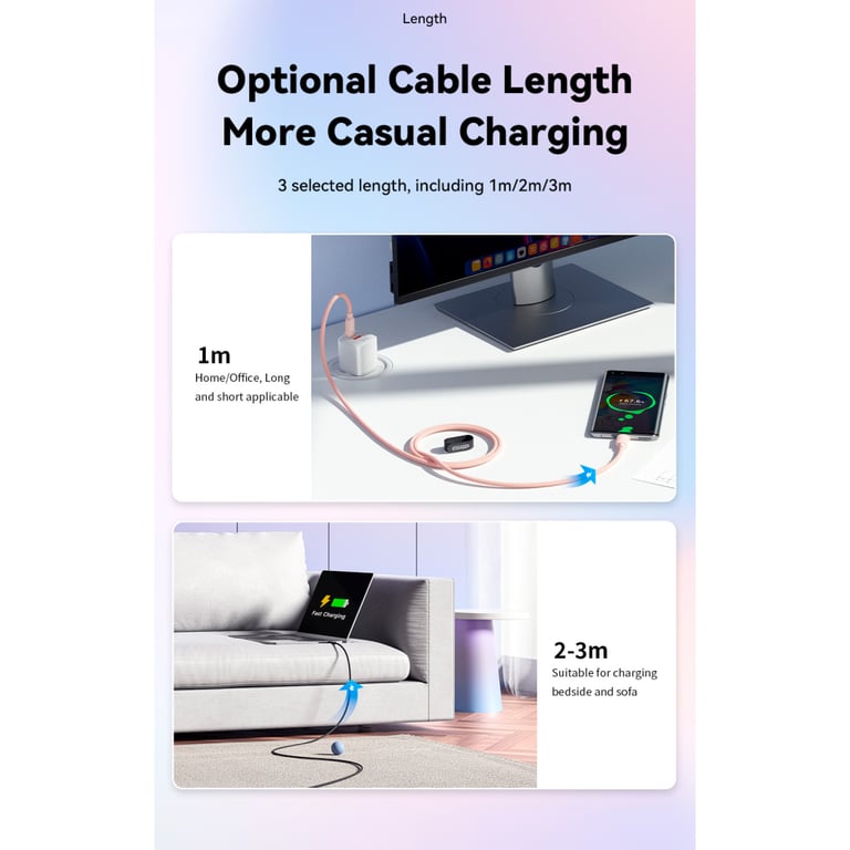 Дата кабель USB-C to USB-C 3.0m 100W black Essager (EXCTT1-WLC01-P) - фото 9