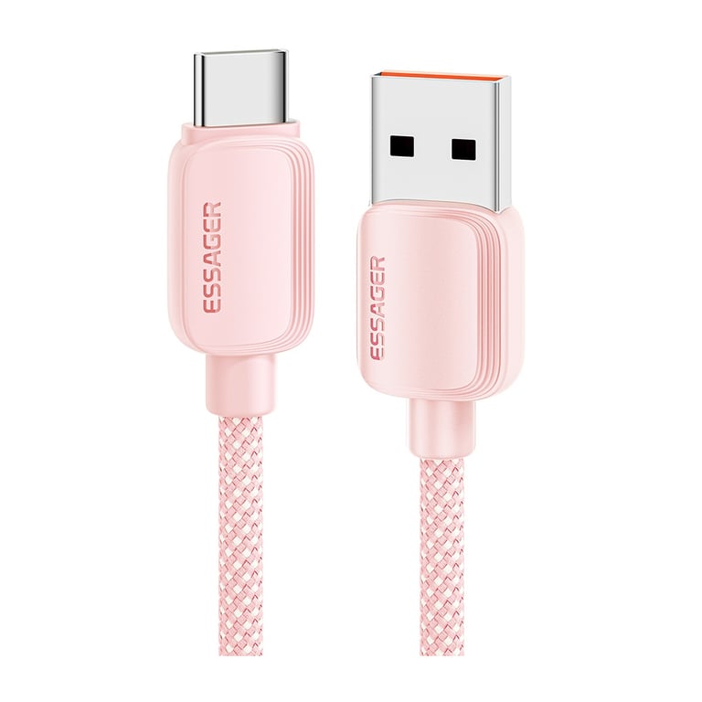 Дата кабель USB 2.0 AM to USB-C 1.0m 100W pink Essager (EXC7A-WL04-P) - фото 1