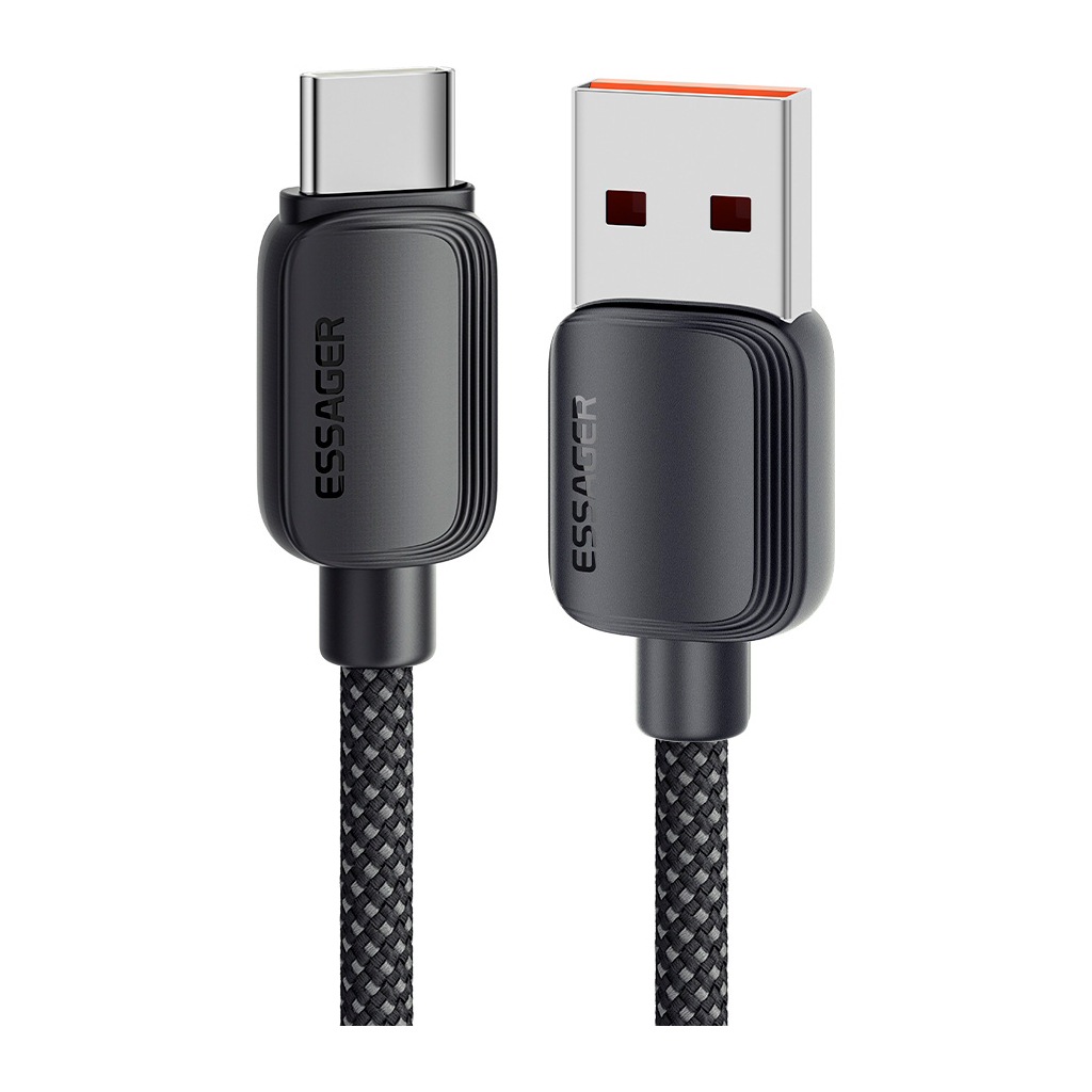 Дата кабель USB 2.0 AM to USB-C 3.0m 100W black Essager (EXC7A-WLC01-P) Дата кабель USB 2.0 AM to USB-C 3.0m 100W black Essager (EXC7A-WLC01-P)