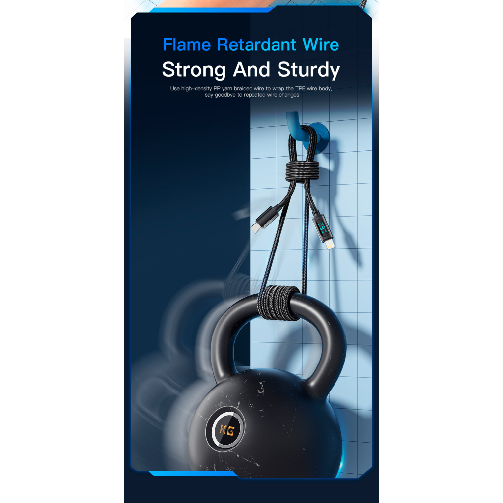 Дата кабель USB-C to Lightning 1.0m 29W LED black Essager (EXCTL-XY01-P) - фото 12 Дата кабель USB-C to Lightning 1.0m 29W LED black Essager (EXCTL-XY01-P) - фото 12