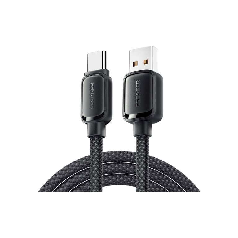 Дата кабель USB 2.0 AM to USB-C 1.0m 7A black Essager (EXCT-TD01-P) - фото 1