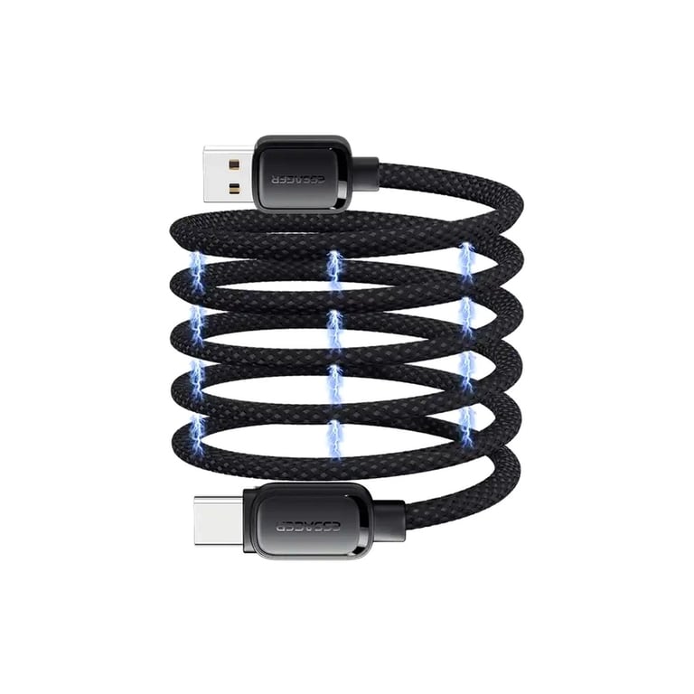 Дата кабель USB 2.0 AM to USB-C 1.0m 7A black Essager (EXCT-TD01-P) - фото 6