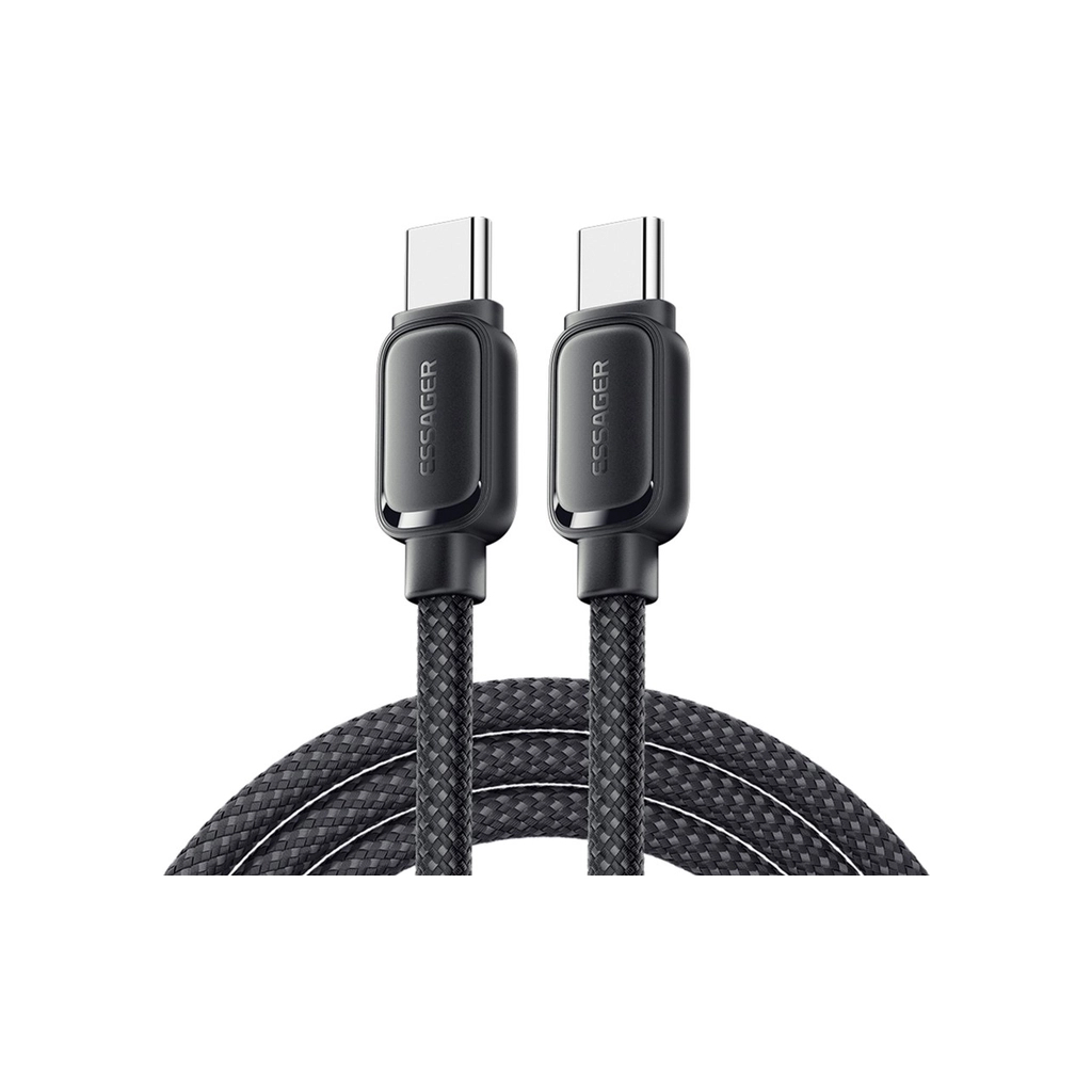 Дата кабель USB-C to USB-C 1.0m 100W black Essager (EXCTT1-TD01-P) - фото 1 Дата кабель USB-C to USB-C 1.0m 100W black Essager (EXCTT1-TD01-P) - фото 1