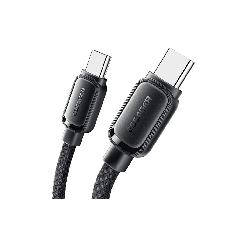 Дата кабель USB-C to USB-C 1.0m 100W black Essager (EXCTT1-TD01-P) - фото 3 Дата кабель USB-C to USB-C 1.0m 100W black Essager (EXCTT1-TD01-P) - фото 3