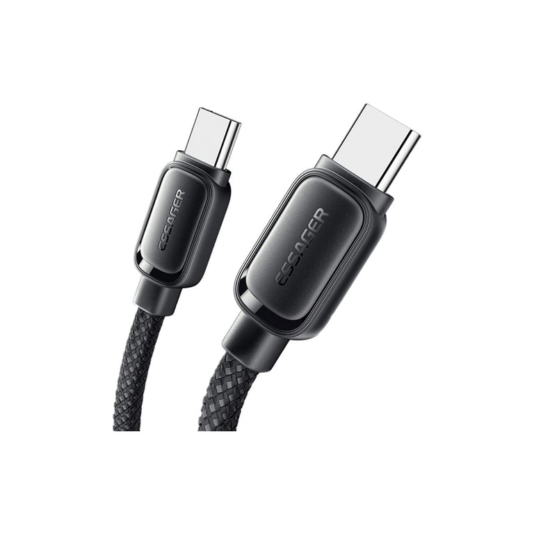 Дата кабель USB-C to USB-C 1.0m 100W black Essager (EXCTT1-TD01-P) - фото 3