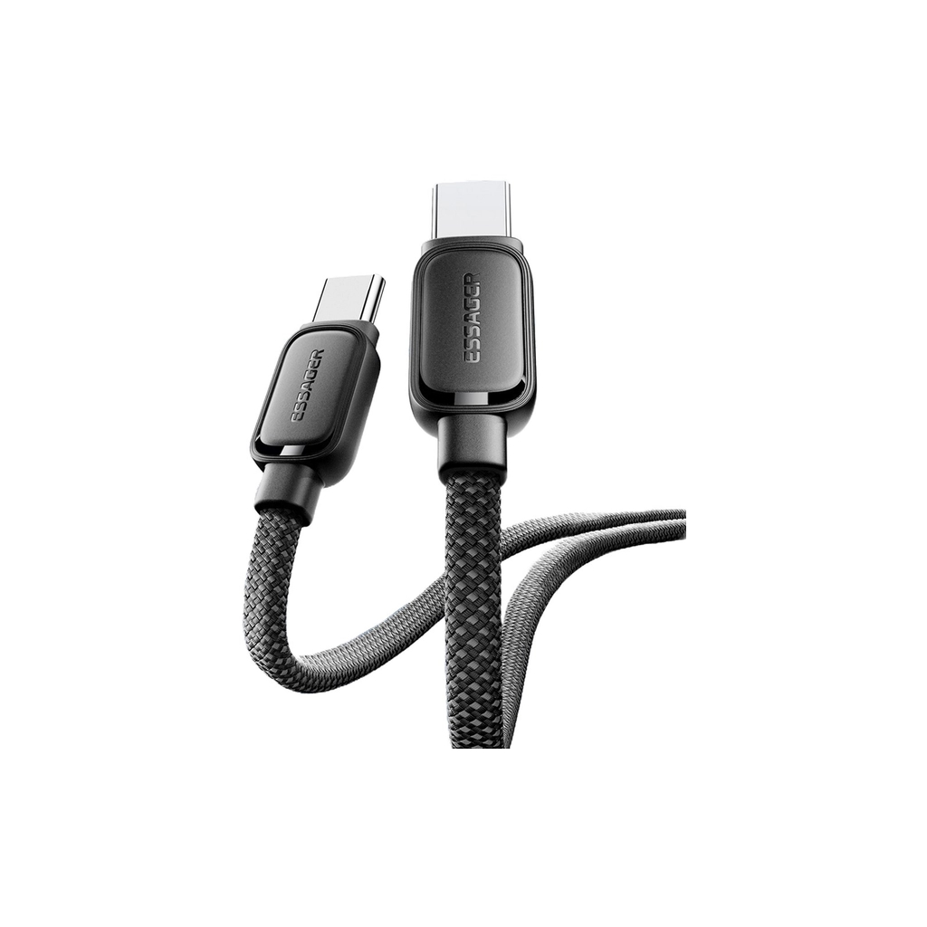 Дата кабель USB-C to USB-C 1.0m 100W black Essager (EXCTT1-TD01-P) - фото 4 Дата кабель USB-C to USB-C 1.0m 100W black Essager (EXCTT1-TD01-P) - фото 4