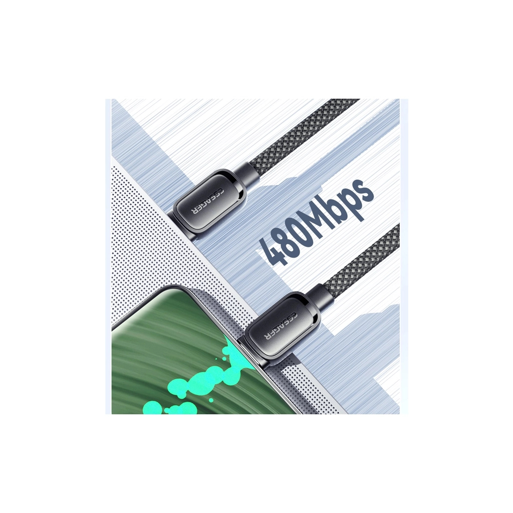 Дата кабель USB-C to USB-C 1.0m 100W black Essager (EXCTT1-TD01-P) - фото 9 Дата кабель USB-C to USB-C 1.0m 100W black Essager (EXCTT1-TD01-P) - фото 9