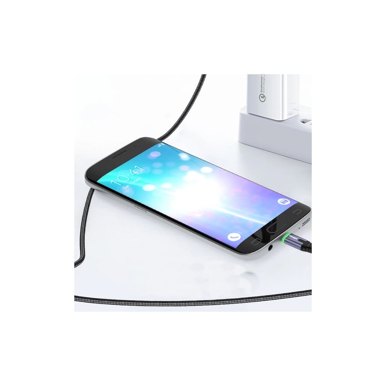 Дата кабель USB 2.0 AM to USB-C 2.0m 3A LED black Essager (EXCT-XGA0G) - фото 3