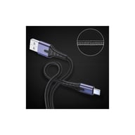 Дата кабель USB 2.0 AM to USB-C 2.0m 3A LED black Essager (EXCT-XGA0G) - фото 5