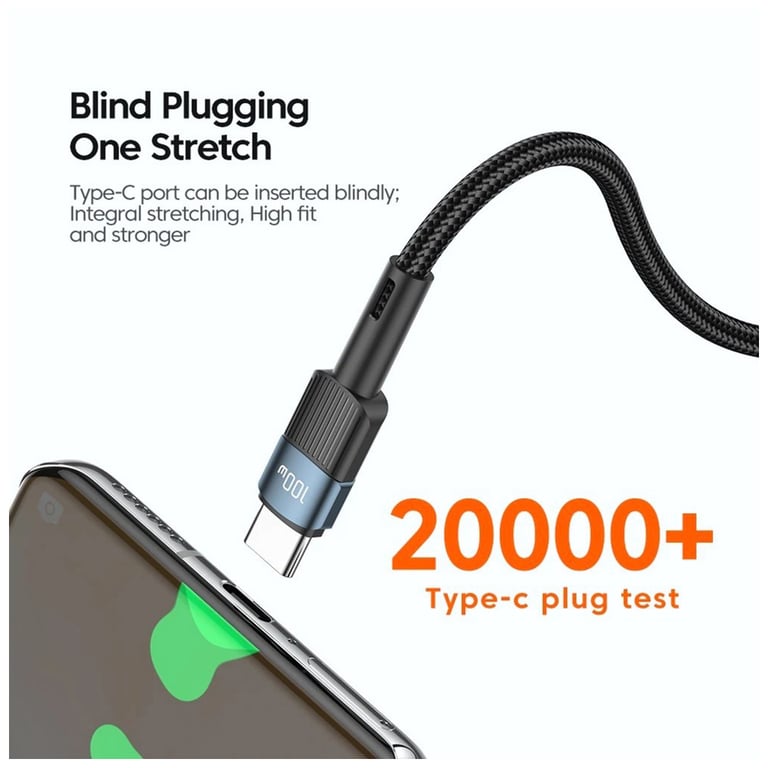 Дата кабель USB-C to USB-C 1.0m 100W blue Essager (EXCTT1-XC03) - фото 4