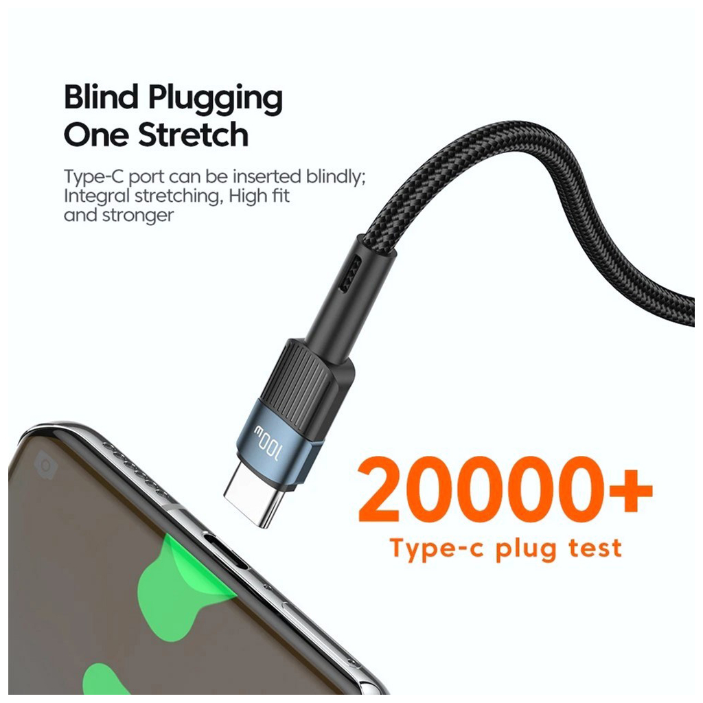 Дата кабель USB-C to USB-C 2.0m 100W blue Essager (EXCTT1-XCA03) - фото 4 Дата кабель USB-C to USB-C 2.0m 100W blue Essager (EXCTT1-XCA03) - фото 4