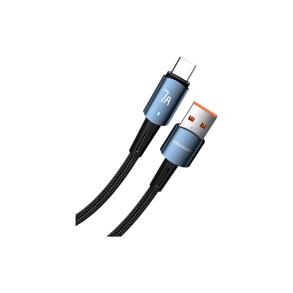 Дата кабель USB 2.0 AM to USB-C 2.0m 100W blue Essager (EXC7A-CGA03-P) - фото 1 Дата кабель USB 2.0 AM to USB-C 2.0m 100W blue Essager (EXC7A-CGA03-P) - фото 1