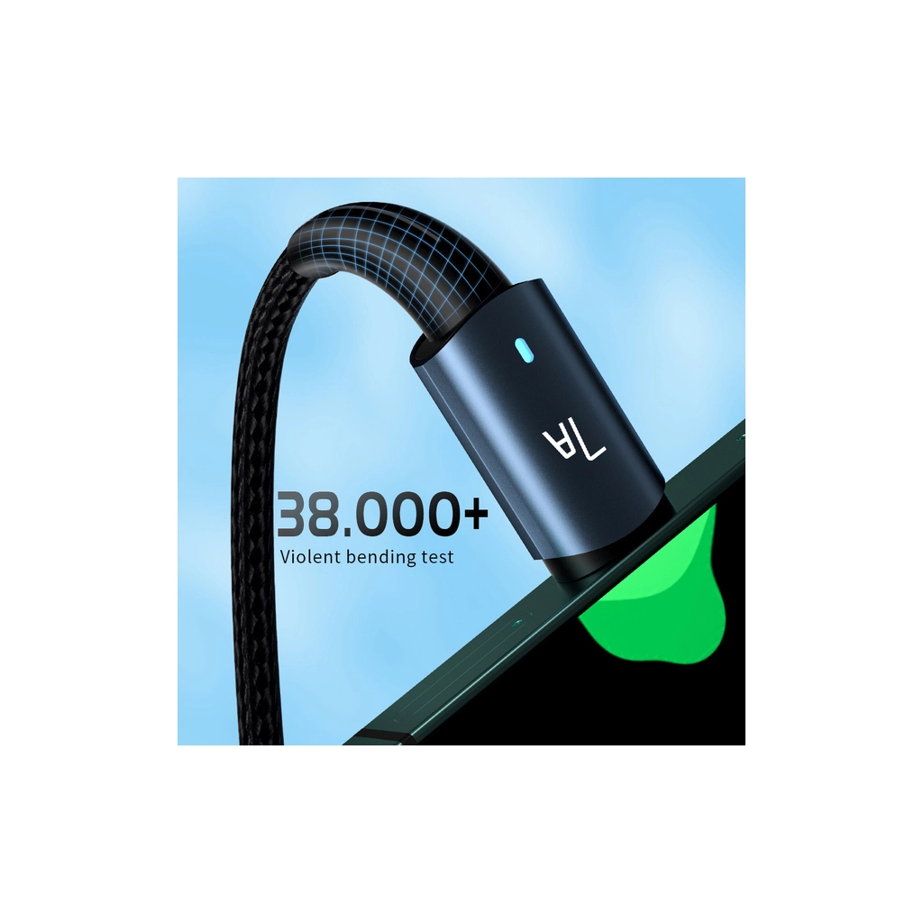 Дата кабель USB 2.0 AM to USB-C 2.0m 100W blue Essager (EXC7A-CGA03-P) - фото 6 Дата кабель USB 2.0 AM to USB-C 2.0m 100W blue Essager (EXC7A-CGA03-P) - фото 6