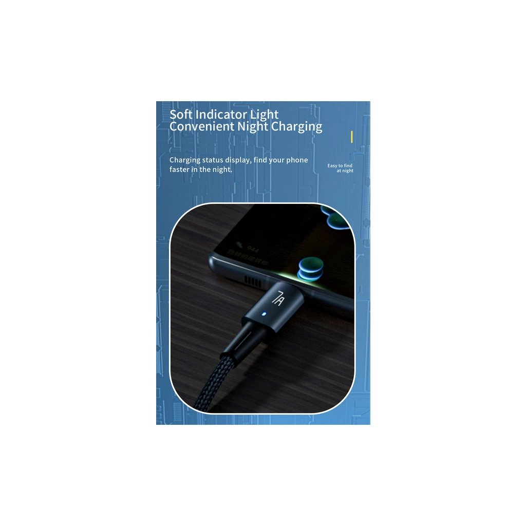 Дата кабель USB 2.0 AM to USB-C 2.0m 100W blue Essager (EXC7A-CGA03-P) - фото 7 Дата кабель USB 2.0 AM to USB-C 2.0m 100W blue Essager (EXC7A-CGA03-P) - фото 7