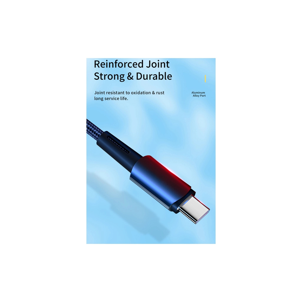 Дата кабель USB 2.0 AM to USB-C 2.0m 100W blue Essager (EXC7A-CGA03-P) - фото 8 Дата кабель USB 2.0 AM to USB-C 2.0m 100W blue Essager (EXC7A-CGA03-P) - фото 8