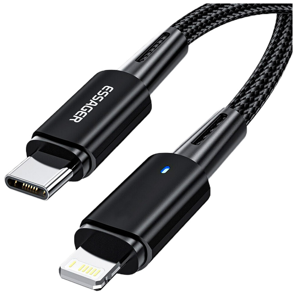 Дата кабель USB-C to Lightning 0.5m 20W black Essager (EXCTL-CGB01) Дата кабель USB-C to Lightning 0.5m 20W black Essager (EXCTL-CGB01)