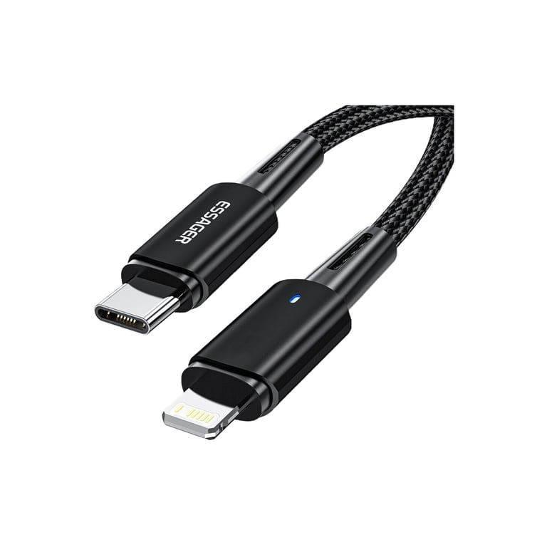 Дата кабель USB-C to Lightning 2.0m 20W black Essager (EXCTL-CGA01) - фото 2
