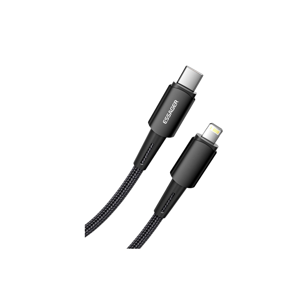 Дата кабель USB-C to Lightning 2.0m 20W black Essager (EXCTL-CGA01) - фото 3 Дата кабель USB-C to Lightning 2.0m 20W black Essager (EXCTL-CGA01) - фото 3