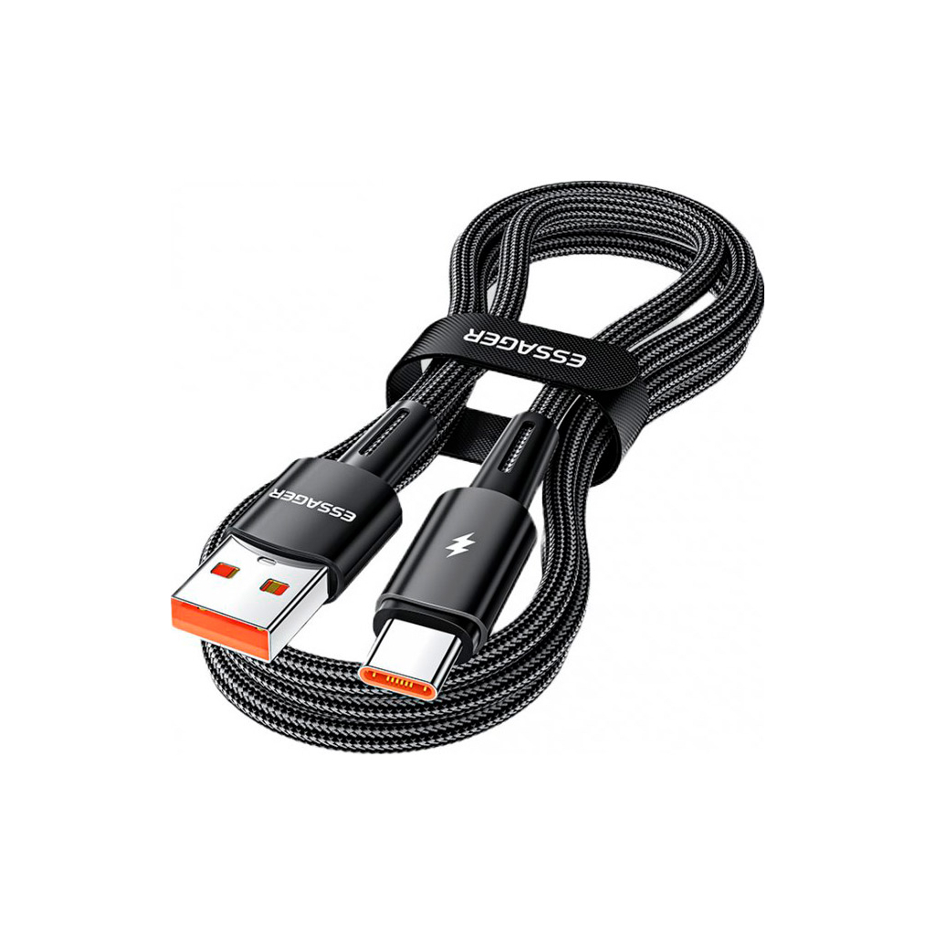 Дата кабель USB 2.0 AM to USB-C 2.0m 120W black Essager (EXC120-CGA01-P) Дата кабель USB 2.0 AM to USB-C 2.0m 120W black Essager (EXC120-CGA01-P)