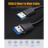Дата кабель USB 3.0 AM/AM 2.0m 5Gbps black Essager (EXCAA-YTD01) - фото 2