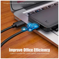Дата кабель USB 3.0 AM/AM 2.0m 5Gbps black Essager (EXCAA-YTD01) - фото 5