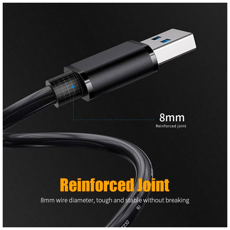 Дата кабель USB 3.0 AM/AM 2.0m 5Gbps black Essager (EXCAA-YTD01) - фото 8