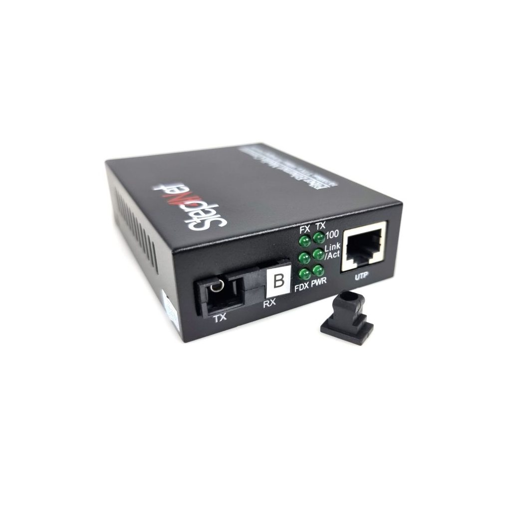 Медіаконвертер 10/100Base-TX to 100Base-FX, SM, 1310nm, SC/PC, 20км Step4Net (MC-R-0,1-1SM-1310nm-20-LFP) - фото 2 Медіаконвертер 10/100Base-TX to 100Base-FX, SM, 1310nm, SC/PC, 20км Step4Net (MC-R-0,1-1SM-1310nm-20-LFP) - фото 2
