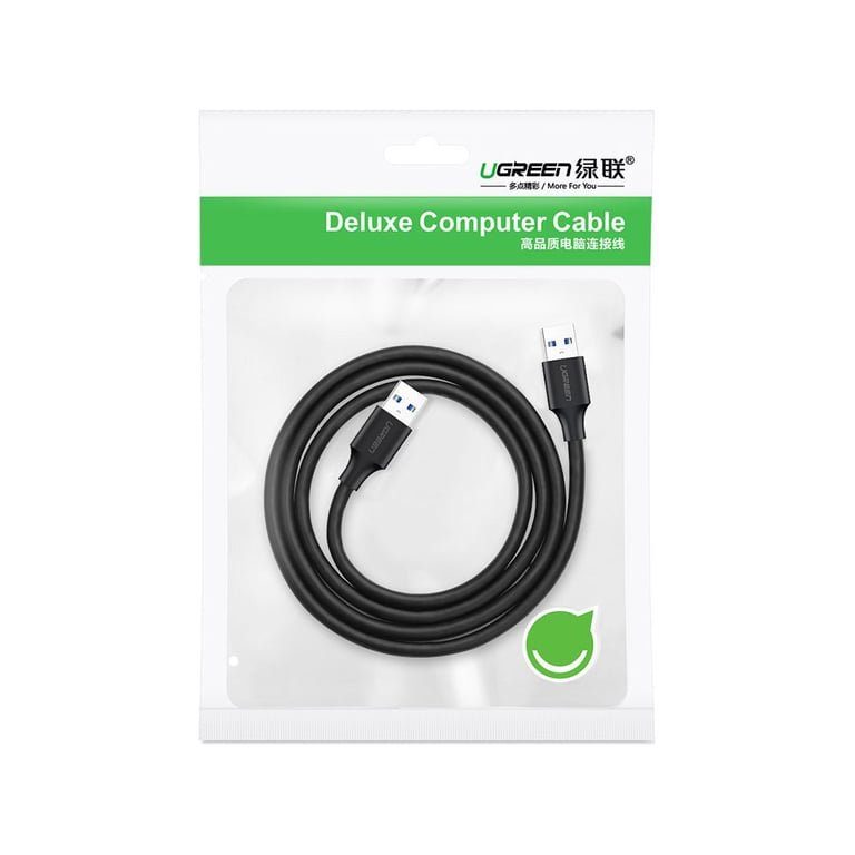 Дата кабель USB 2.0 AM/AM 2.0m US102 black Ugreen (10311) - фото 2