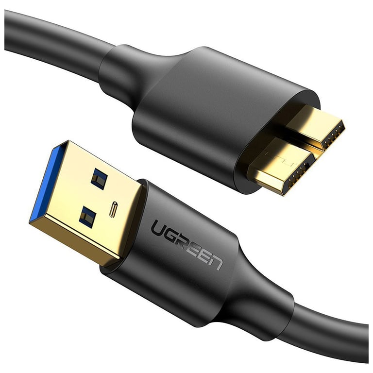 Дата кабель USB 3.0 AM to Micro B 1.0m US130 black Ugreen (10841) - фото 1