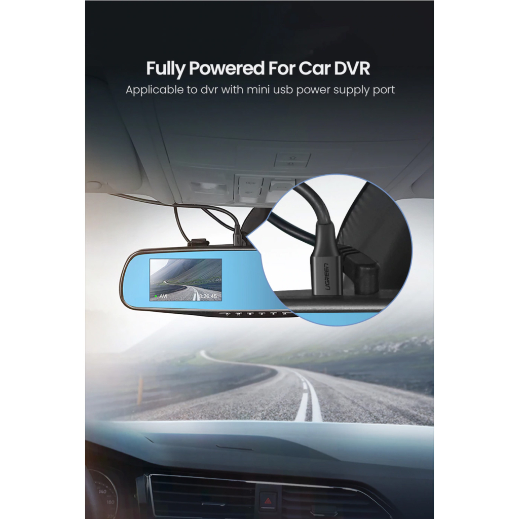 Дата кабель USB 2.0 AM to Mini 5P 2.0m US132 black UGREEN (30472) - фото 10 Дата кабель USB 2.0 AM to Mini 5P 2.0m US132 black UGREEN (30472) - фото 10