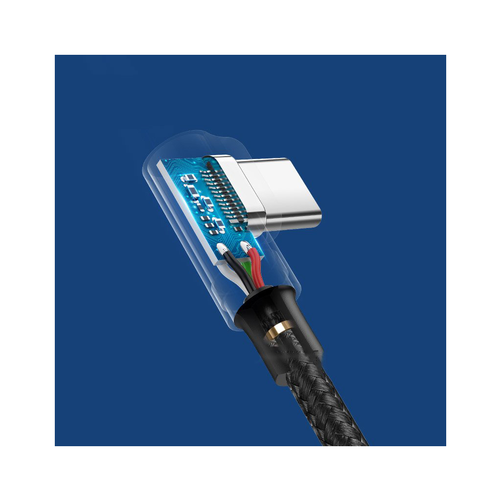 Дата кабель USB 2.0 AM to USB-C 0.5m 3A 90° corner US176 black Ugreen (20855) - фото 3 Дата кабель USB 2.0 AM to USB-C 0.5m 3A 90° corner US176 black Ugreen (20855) - фото 3