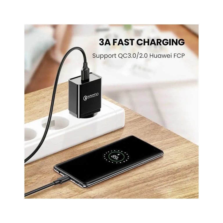 Дата кабель USB 3.0 AM to USB-C 1.5m 3A US184 black Ugreen (20883) - фото 2