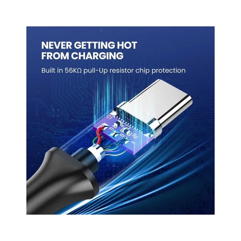 Дата кабель USB 3.0 AM to USB-C 1.5m 3A US184 black Ugreen (20883) - фото 6